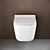 Sleek Wall-Mounted Toilet 3D model small image 4