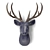 Elegant Deer Head Decoration in 4 Colors 3D model small image 1