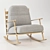 Modern Rocking Chair: Stylish, Comfortable, and Compact 3D model small image 1