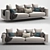 Cozy Campiello Divano Sofa 3D model small image 1