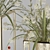 Elegant Lilac Metal Flower Vases 3D model small image 3
