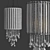 Cloth Strips Chandelier: Crystal Elegance 3D model small image 3