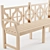 Cityscape Park Bench 2: Light & Vintage Wood, TurboSmooth 3D model small image 2