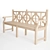 Cityscape Park Bench 2: Light & Vintage Wood, TurboSmooth 3D model small image 4