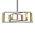 Sophisticated Black and Brass Pendant 3D model small image 1