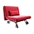 Convertible Chair Bed: Small & Stylish! 3D model small image 1