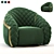 Elegant Cantori Portofino Armchair 3D model small image 1