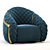 Elegant Cantori Portofino Armchair 3D model small image 3