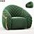 Elegant Cantori Portofino Armchair 3D model small image 6