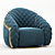 Elegant Cantori Portofino Armchair 3D model small image 8