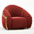 Elegant Cantori Portofino Armchair 3D model small image 9