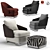 Elegant Lawson Armchair 3D model small image 1