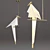 Gilded Bird LED Ceiling Lamp 3D model small image 3