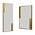 Elegant Brass Mirror by Zara 3D model small image 1