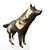 Bronze Wolf Sculpture - 32cm 3D model small image 4