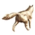 Bronze Wolf Sculpture - 32cm 3D model small image 12