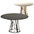 Zanaboni Ray: Gold & Chrome Table 3D model small image 1