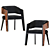 Elegant Walnut Dining Chair 3D model small image 4