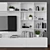 Modern TV Stand Set 100 3D model small image 2