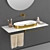 Horizon Washbasin: Gold-White & Silver-White 3D model small image 4