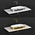 Horizon Washbasin: Gold-White & Silver-White 3D model small image 9