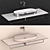 Horizon Washbasin: Gold-White & Silver-White 3D model small image 11