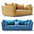 Aria Modern 3-Seater Sofa 3D model small image 1