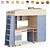 Legenda K01 + LP04 Kids Modular Bed 3D model small image 1