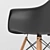 Eames DAW: Iconic Chair with PP Plastic and Wood-Metal Legs 3D model small image 3