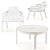 Passoni Decanter Lazi Chair & Genea Table 3D model small image 3