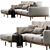 Newport Chaise Sectional Sofa 3D model small image 3