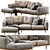 Newport Chaise Sectional Sofa 3D model small image 6