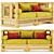 Luxurious Arabic Sofa 3D model small image 1