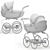 Elegant Inglesina Navy Pram 3D model small image 3