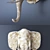 Wild Elegance: Marble Deer & Elephant Wall Sculpture 3D model small image 4