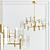 Golden Glow Crystal Chandelier 3D model small image 1