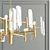 Golden Glow Crystal Chandelier 3D model small image 2