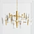 Golden Glow Crystal Chandelier 3D model small image 3