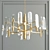 Golden Glow Crystal Chandelier 3D model small image 4