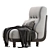 Guillerme and Chambron Easy Chair: Comfort Redefined! 3D model small image 2