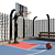 Street-Scale Basketball Playground 3D model small image 4