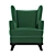 Elegant Oksford Armchair 3D model small image 2