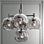 Elegant Brass Gloria Chandelier: 5 Lights 3D model small image 1