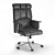 ErgoLuxe Black Office Chair 3D model small image 1