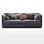 Vintage Gray Sofa: 98x248x87cm 3D model small image 2