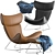 Modern BoConcept Imola Chair & Footstool 3D model small image 1