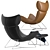 Modern BoConcept Imola Chair & Footstool 3D model small image 4