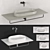 Catalano Horizon Washbasin: Satin & Glossy White 3D model small image 1