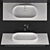 Catalano Horizon Washbasin: Satin & Glossy White 3D model small image 2