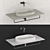 Catalano Horizon Washbasin: Satin & Glossy White 3D model small image 3